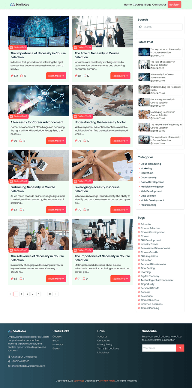 Education LMS Website